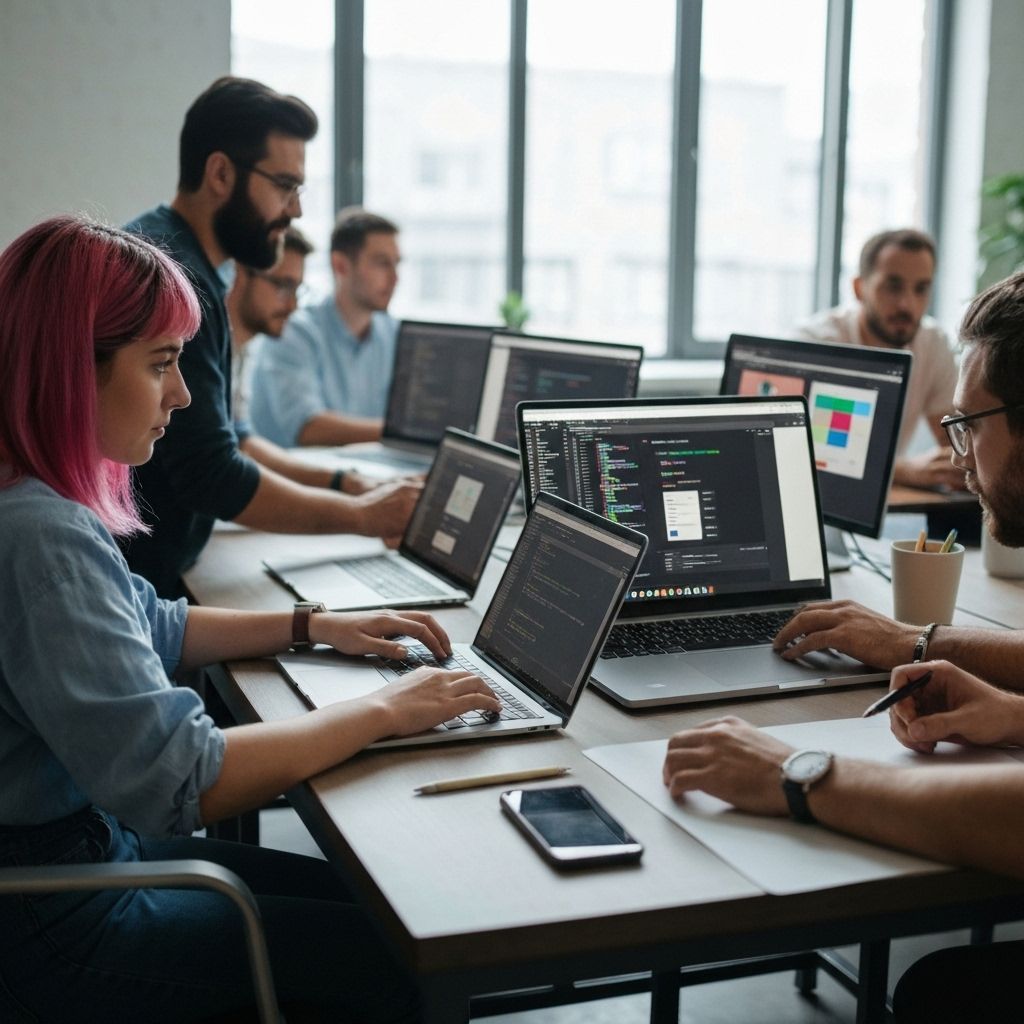 Web development and design workspace